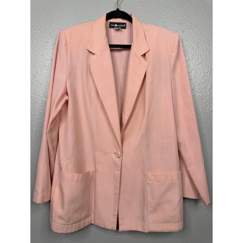 Sag Harbor Women’s Vintage Classic Look Pink Blazer / Size-12 - Picture 4 of 12